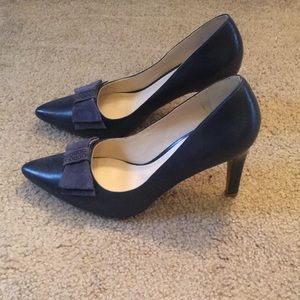 Franco Sarto Navy Blue Leather Pump